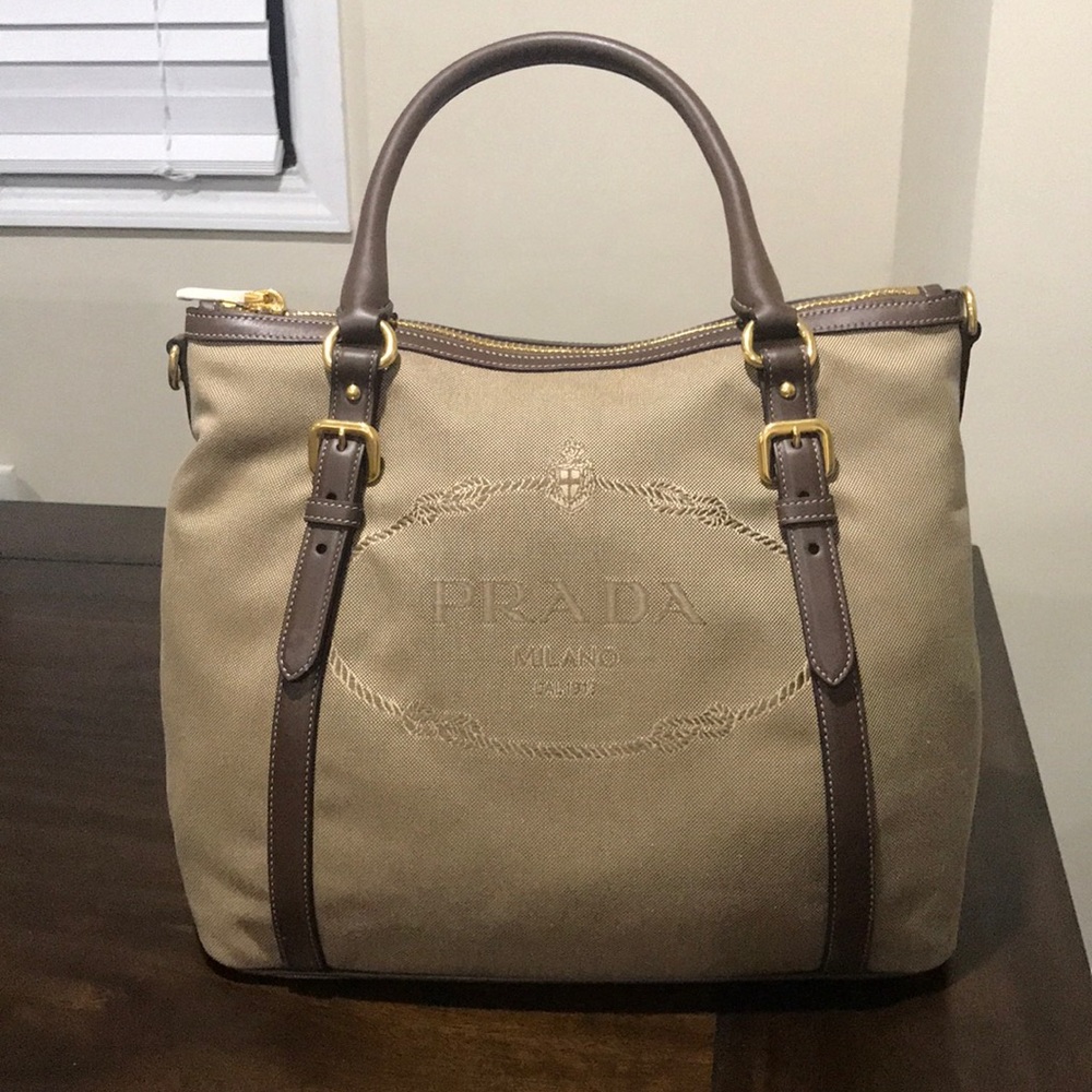 Prada Jacquard Logo Bag